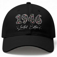 80th Birthday Baseball Cap Floral 1946 80 Year Old Birthday Gifts For Women