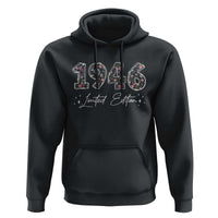80th Birthday Hoodie Floral 1946 80 Year Old Birthday Gifts For Women