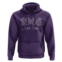 80th Birthday Hoodie Floral 1946 80 Year Old Birthday Gifts For Women