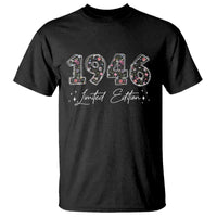 80th Birthday T Shirt Floral 1946 80 Year Old Birthday Gifts For Women