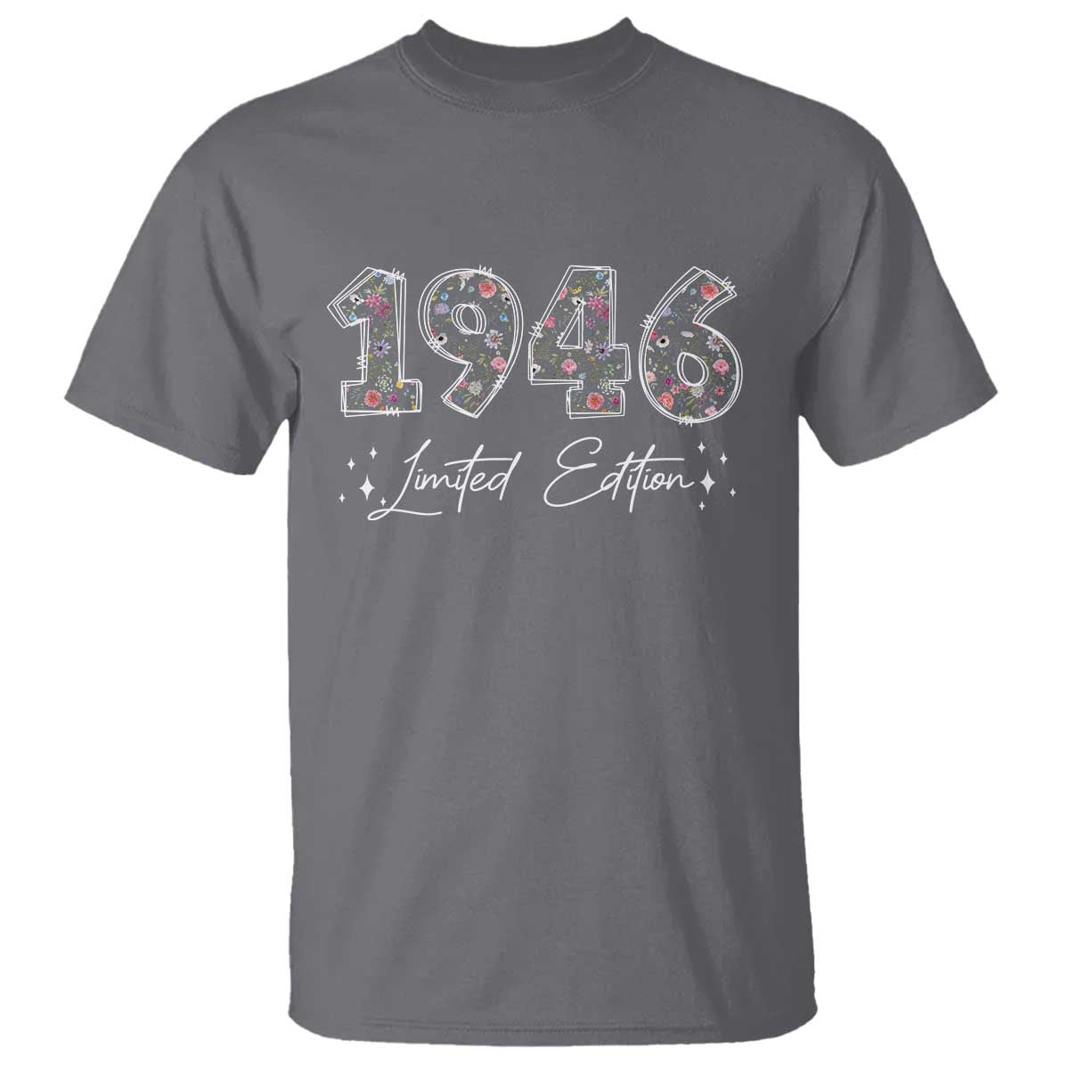 80th Birthday T Shirt Floral 1946 80 Year Old Birthday Gifts For Women