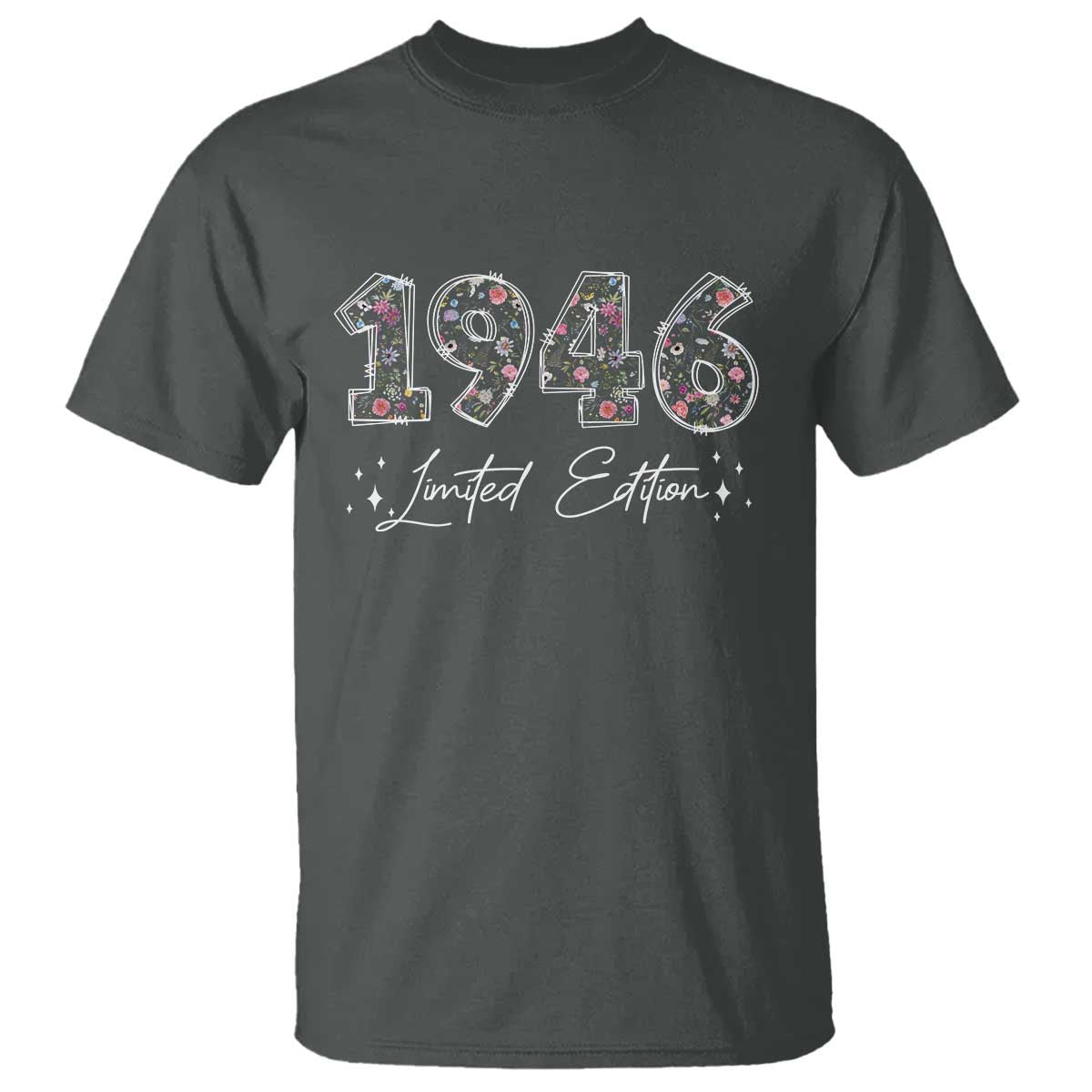 80th Birthday T Shirt Floral 1946 80 Year Old Birthday Gifts For Women