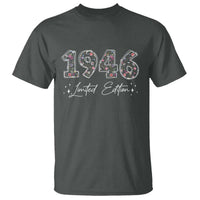 80th Birthday T Shirt Floral 1946 80 Year Old Birthday Gifts For Women