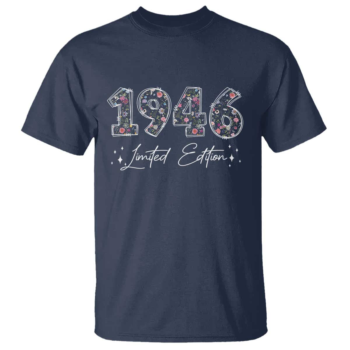 80th Birthday T Shirt Floral 1946 80 Year Old Birthday Gifts For Women