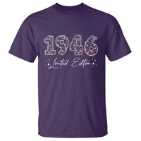 80th Birthday T Shirt Floral 1946 80 Year Old Birthday Gifts For Women
