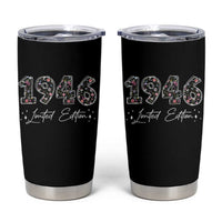 80th Birthday Tumbler Cup Floral 1946 80 Year Old Birthday Gifts For Women