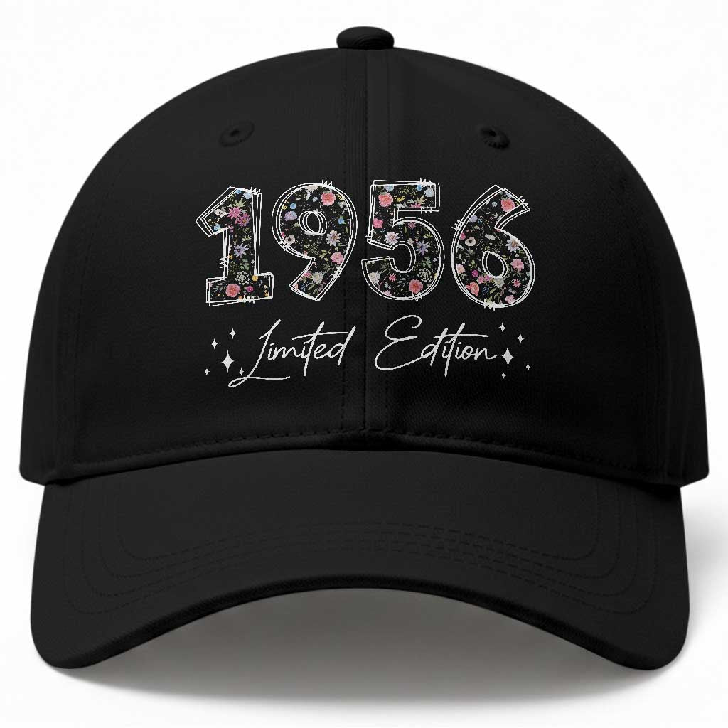 70th Birthday Baseball Cap Floral 1956 70 Year Old Birthday Gifts For Women