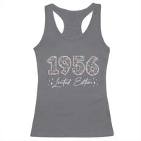 70th Birthday Racerback Tank Top Floral 1956 70 Year Old Birthday Gifts For Women