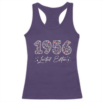 70th Birthday Racerback Tank Top Floral 1956 70 Year Old Birthday Gifts For Women
