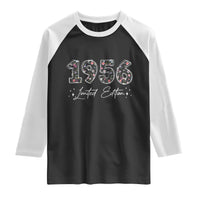 70th Birthday Raglan Shirt Floral 1956 70 Year Old Birthday Gifts For Women