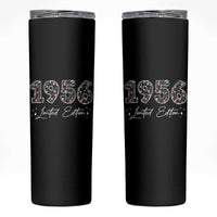 70th Birthday Skinny Tumbler Floral 1956 70 Year Old Birthday Gifts For Women