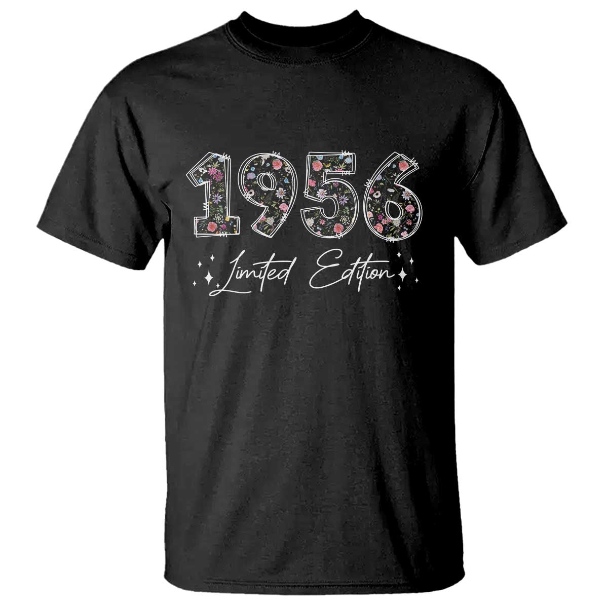 70th Birthday T Shirt Floral 1956 70 Year Old Birthday Gifts For Women