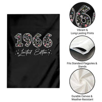 60th Birthday Garden Flag Floral 1966 60 Year Old Birthday Gifts For Women