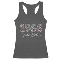 60th Birthday Racerback Tank Top Floral 1966 60 Year Old Birthday Gifts For Women