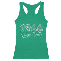 60th Birthday Racerback Tank Top Floral 1966 60 Year Old Birthday Gifts For Women