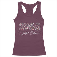 60th Birthday Racerback Tank Top Floral 1966 60 Year Old Birthday Gifts For Women