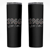 60th Birthday Skinny Tumbler Floral 1966 60 Year Old Birthday Gifts For Women