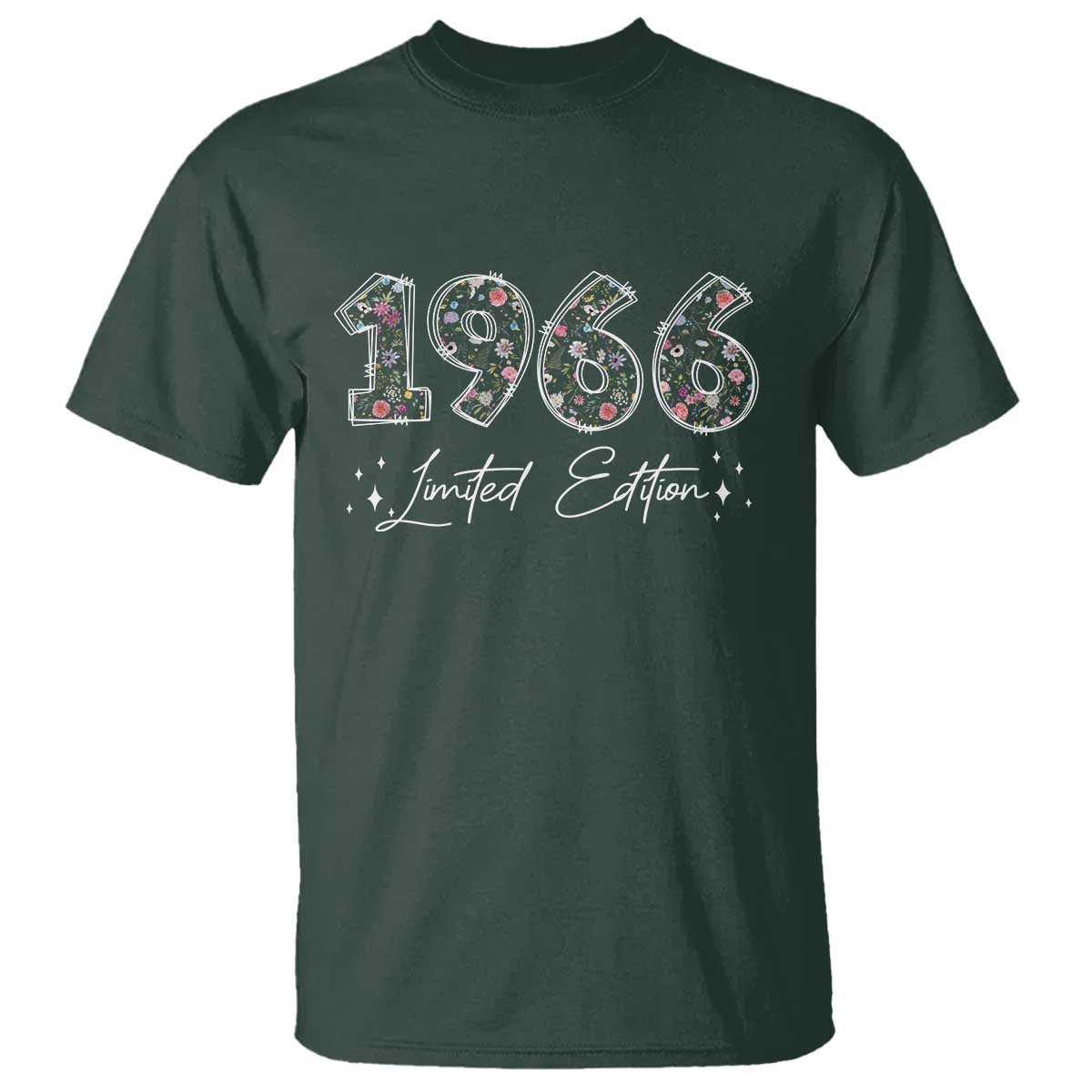 60th Birthday T Shirt Floral 1966 60 Year Old Birthday Gifts For Women