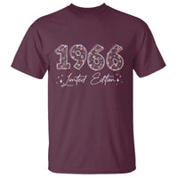 60th Birthday T Shirt Floral 1966 60 Year Old Birthday Gifts For Women