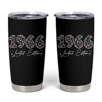 60th Birthday Tumbler Cup Floral 1966 60 Year Old Birthday Gifts For Women