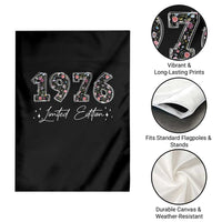 50th Birthday Garden Flag Floral 1976 50 Year Old Birthday Gifts For Women
