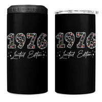 50th Birthday 4 in 1 Can Cooler Tumbler Floral 1976 50 Year Old Birthday Gifts For Women