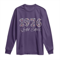 50th Birthday Long Sleeve Shirt Floral 1976 50 Year Old Birthday Gifts For Women