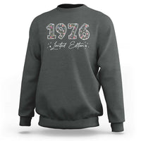 50th Birthday Sweatshirt Floral 1976 50 Year Old Birthday Gifts For Women