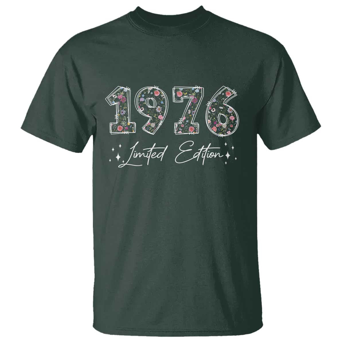 50th Birthday T Shirt Floral 1976 50 Year Old Birthday Gifts For Women