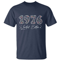 50th Birthday T Shirt Floral 1976 50 Year Old Birthday Gifts For Women