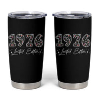 50th Birthday Tumbler Cup Floral 1976 50 Year Old Birthday Gifts For Women