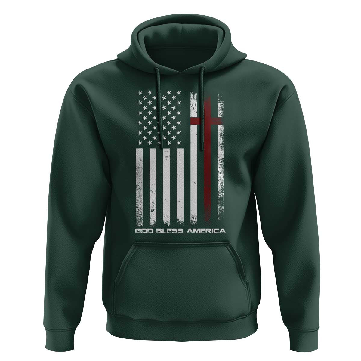 God Bless America Hoodie America Pride USA US Flag Patriotic 4th of July - Wonder Print Shop
