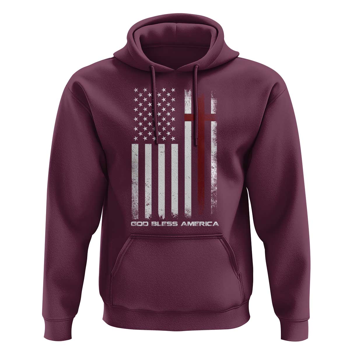 God Bless America Hoodie America Pride USA US Flag Patriotic 4th of July - Wonder Print Shop