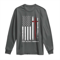 God Bless America Long Sleeve Shirt America Pride USA US Flag Patriotic 4th of July - Wonder Print Shop