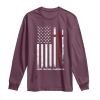 God Bless America Long Sleeve Shirt America Pride USA US Flag Patriotic 4th of July - Wonder Print Shop