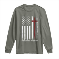 God Bless America Long Sleeve Shirt America Pride USA US Flag Patriotic 4th of July - Wonder Print Shop