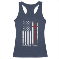 God Bless America Racerback Tank Top America Pride USA US Flag Patriotic 4th of July - Wonder Print Shop