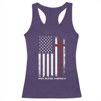 God Bless America Racerback Tank Top America Pride USA US Flag Patriotic 4th of July - Wonder Print Shop