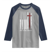 God Bless America Raglan Shirt America Pride USA US Flag Patriotic 4th of July - Wonder Print Shop