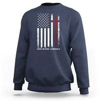 God Bless America Sweatshirt America Pride USA US Flag Patriotic 4th of July - Wonder Print Shop