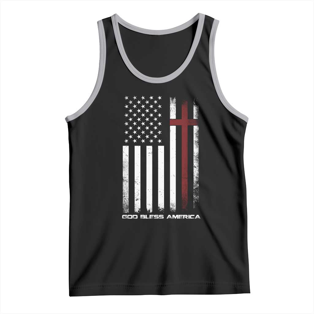 God Bless America Tank Top America Pride USA US Flag Patriotic 4th of July - Wonder Print Shop