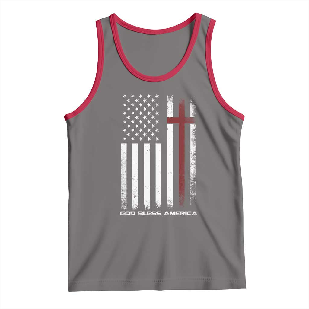 God Bless America Tank Top America Pride USA US Flag Patriotic 4th of July - Wonder Print Shop