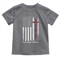 God Bless America Toddler T Shirt America Pride USA US Flag Patriotic 4th of July - Wonder Print Shop