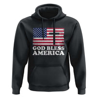 God Bless America Hoodie Cross USA Flag Patriotic 4th of July Christian - Wonder Print Shop