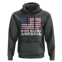 God Bless America Hoodie Cross USA Flag Patriotic 4th of July Christian - Wonder Print Shop