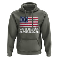 God Bless America Hoodie Cross USA Flag Patriotic 4th of July Christian - Wonder Print Shop
