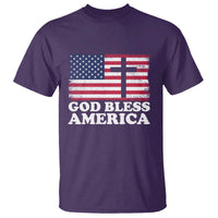 God Bless America T Shirt Cross USA Flag Patriotic 4th of July Christian - Wonder Print Shop