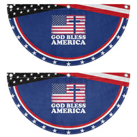 God Bless America Patriotic Fan Flag Cross USA Flag 4th of July Christian
