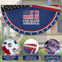 God Bless America Patriotic Fan Flag Cross USA Flag 4th of July Christian