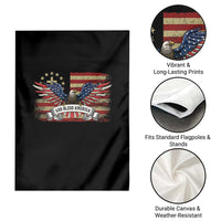 God Bless America Garden Flag Vintage Eagle Christian Cross Flag 4th Of July